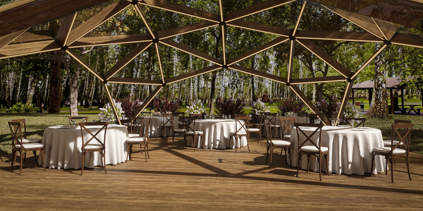 Шатер в березовой роще -  Загородный отель «Fish Point Family Resort»